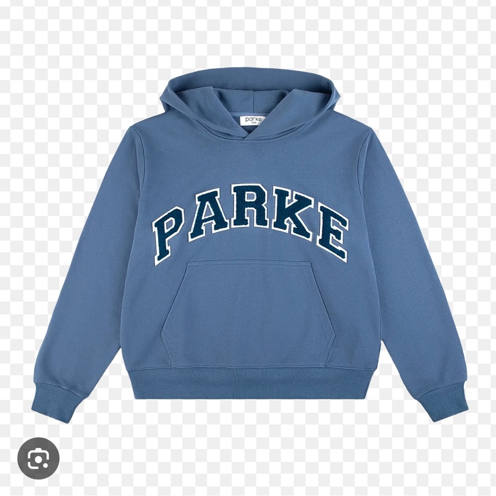 PARKE Chenille Varsity Hoodie in Stormy - SOLD OUT ONLINE